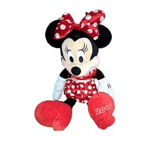 Disney 2016 Minnie Mouse Stuffed Animal Red & Black. Pre-owned, Clean/No Tears
